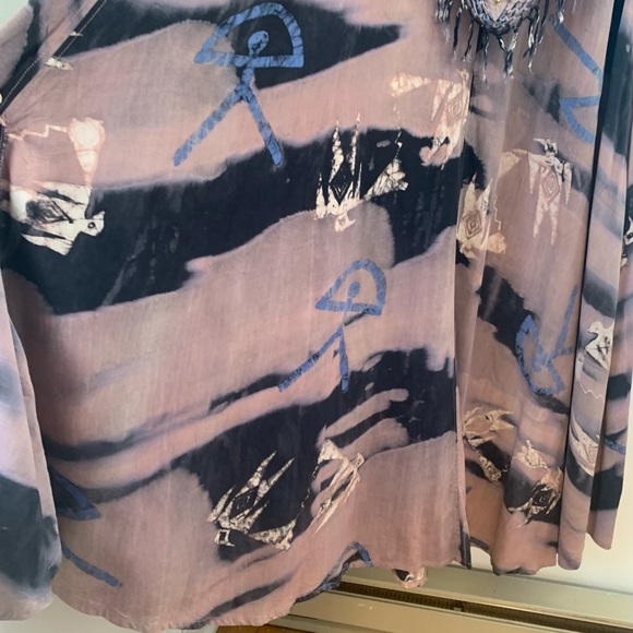 Ana Mori Hand Dyed Batik Totem Bird Maxi Dress - Picture 6 of 12